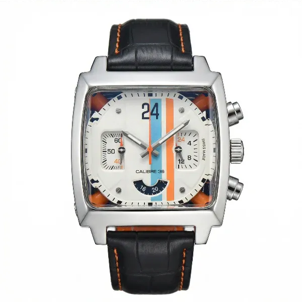 Monaco Chronograph Silver and White Dial