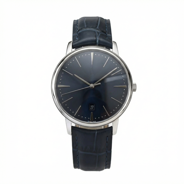 Patrimony Self-Winding Watch Silver and Blue