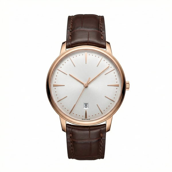 Patrimony Self-Winding Watch Rose Gold and White